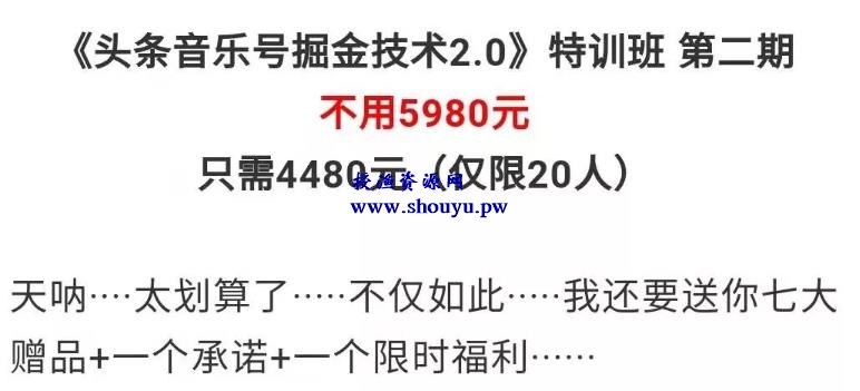 网赚副业项目：价值4480元的全套头条音乐号项目！免费分享