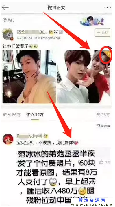 睡后收入，打赏看视频图片项目